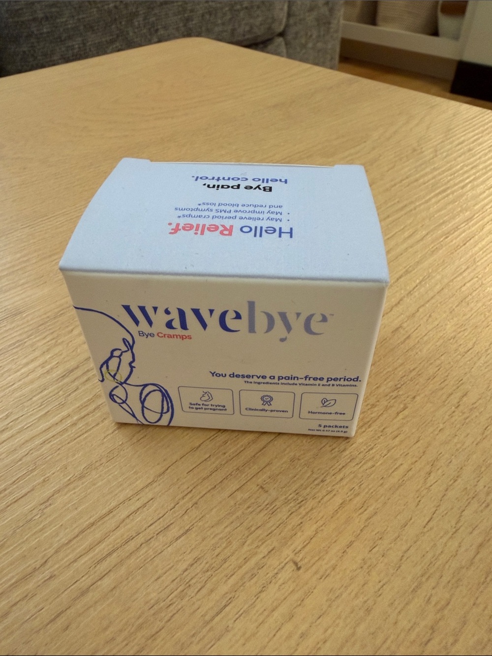 Pain Relief Device for Menstrual Cramps - Blue